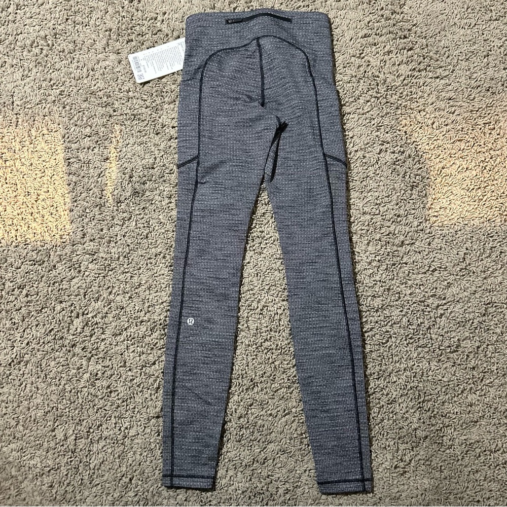 $108 NWT Lululemon Women's Gray Speed Up MR Tight 28” Luxtreme Jacquard Size 4 - Picture 7 of 9